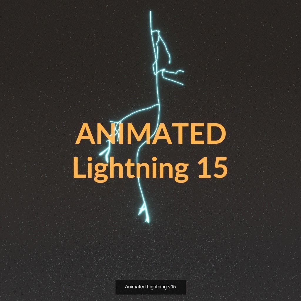 Animated Lightning PACK 25 versions 3D Model Collection_21