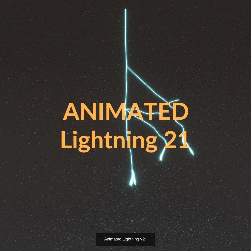 Animated Lightning PACK 25 versions 3D Model Collection_14