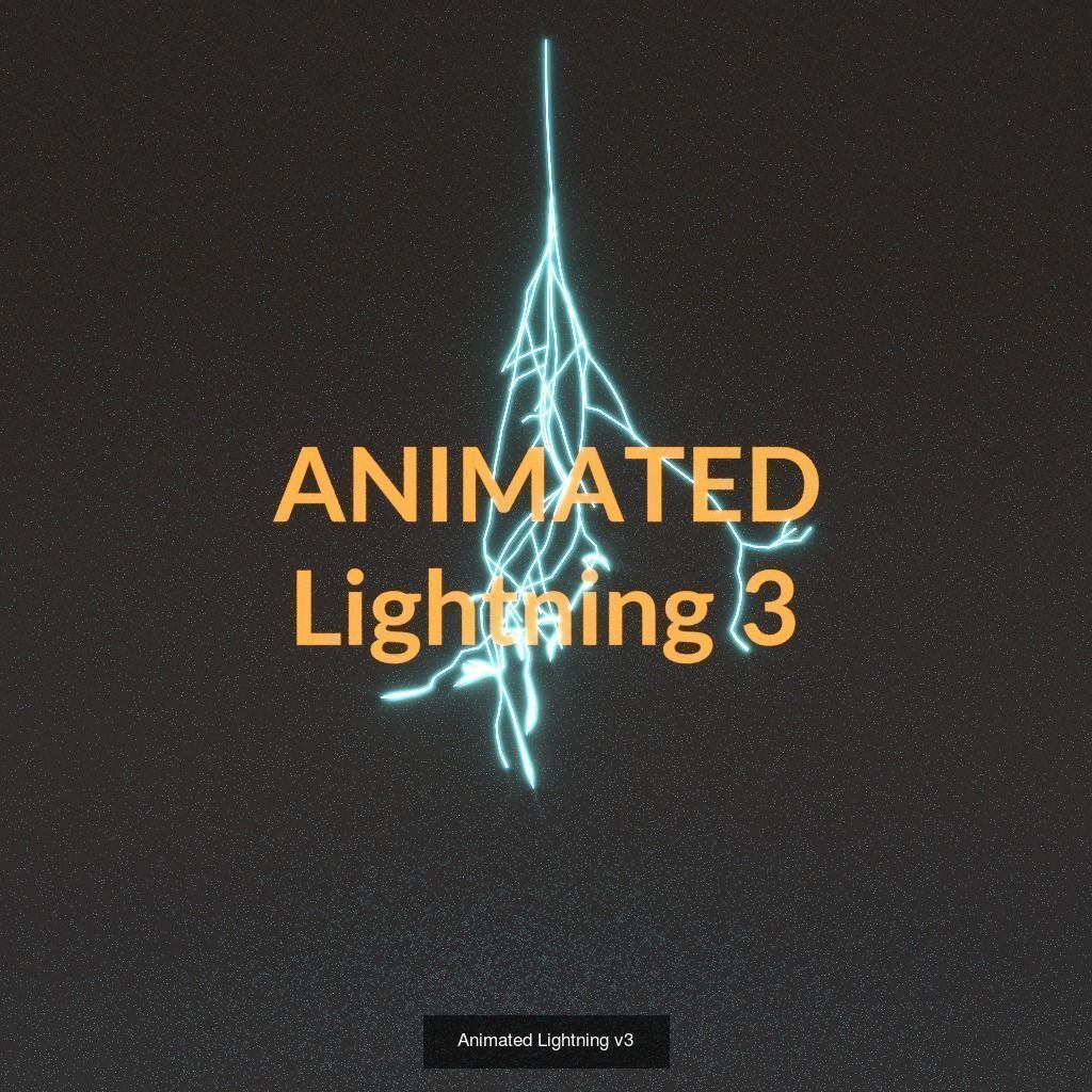 Animated Lightning PACK 25 versions 3D Model Collection_9