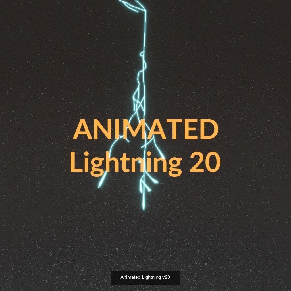 Animated Lightning PACK 25 versions 3D Model Collection_15