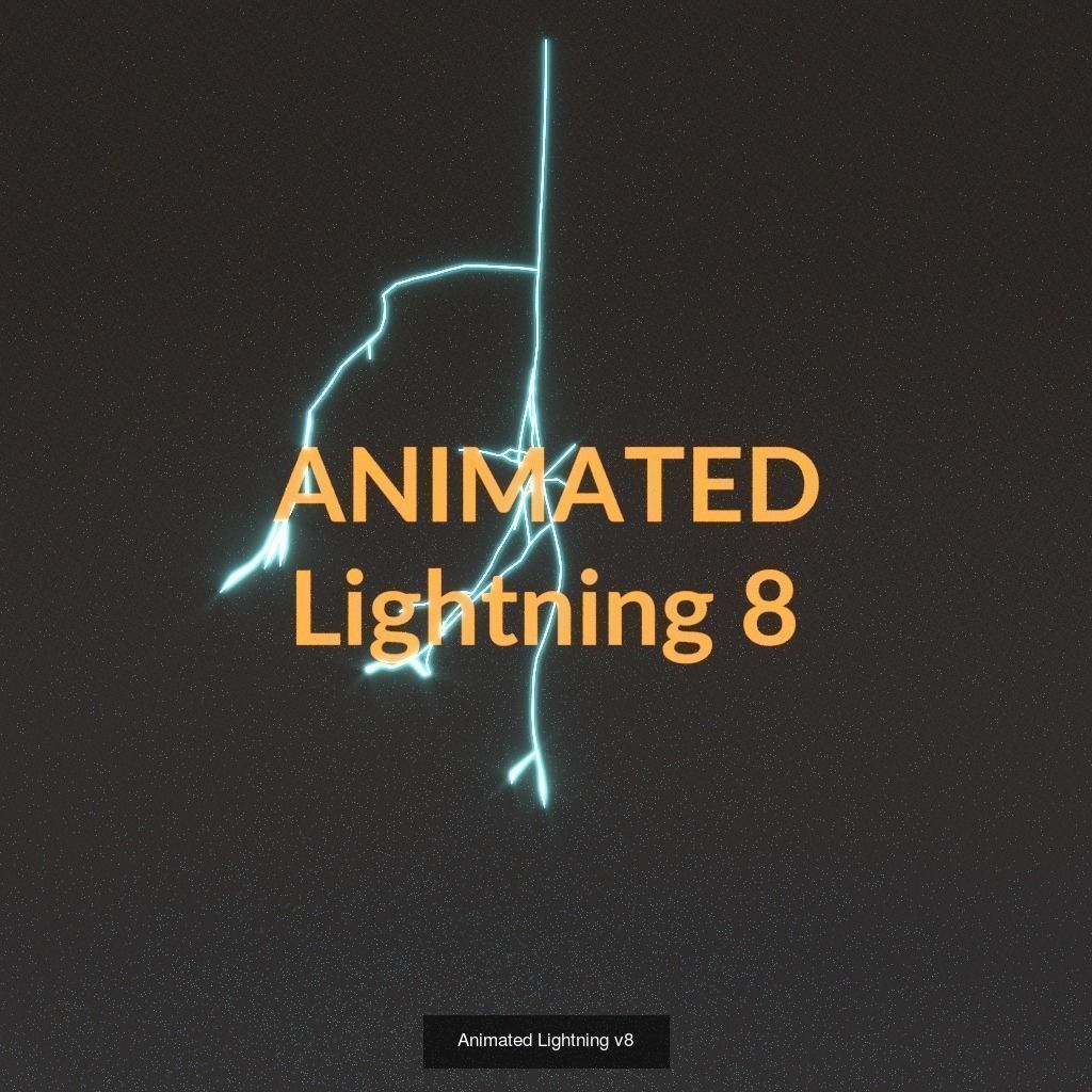 Animated Lightning PACK 25 versions 3D Model Collection_4