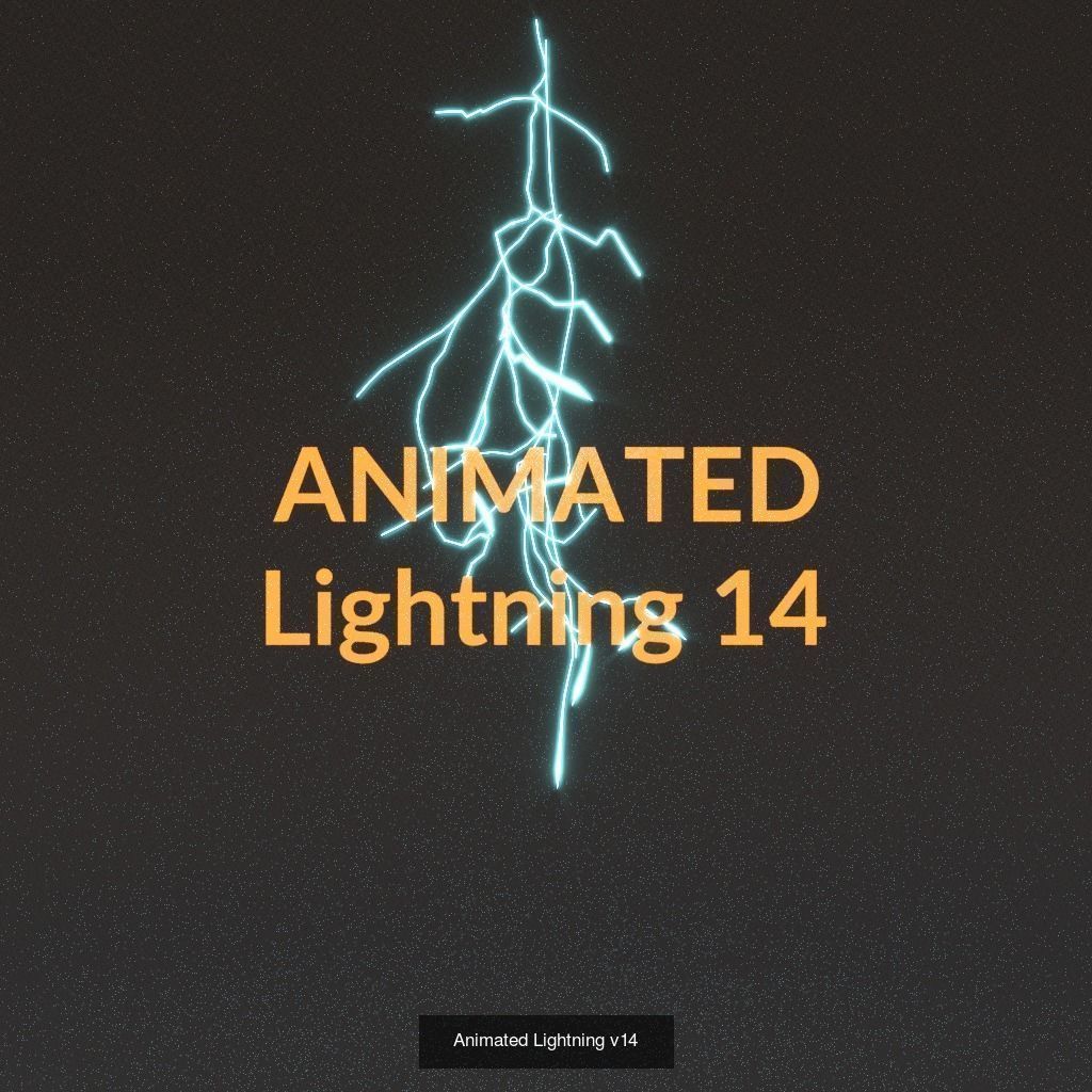 Animated Lightning PACK 25 versions 3D Model Collection_22