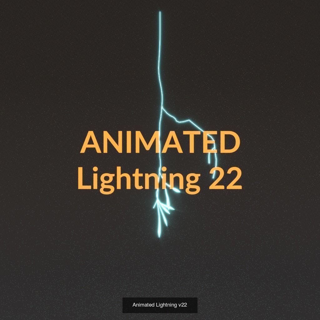 Animated Lightning PACK 25 versions 3D Model Collection_13
