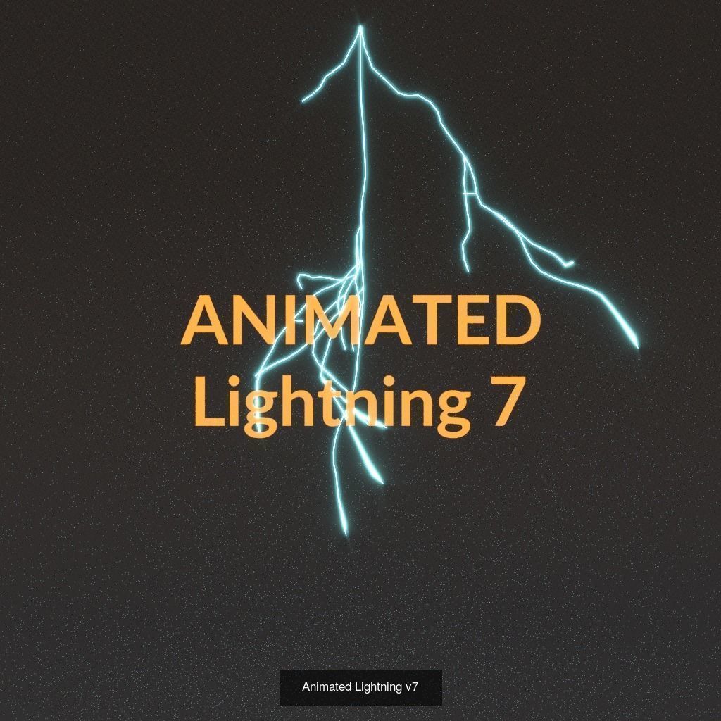 Animated Lightning PACK 25 versions 3D Model Collection_5