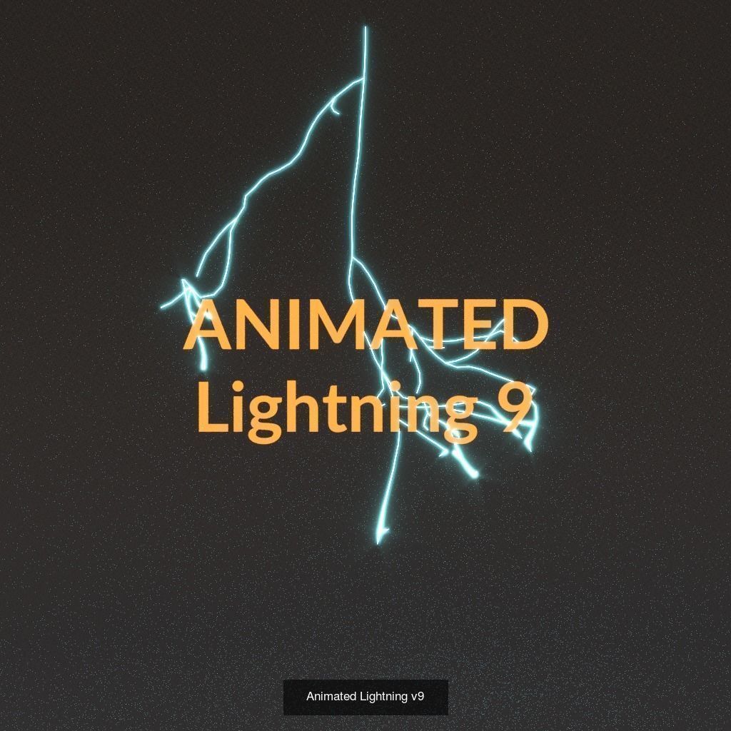 Animated Lightning PACK 25 versions 3D Model Collection_3