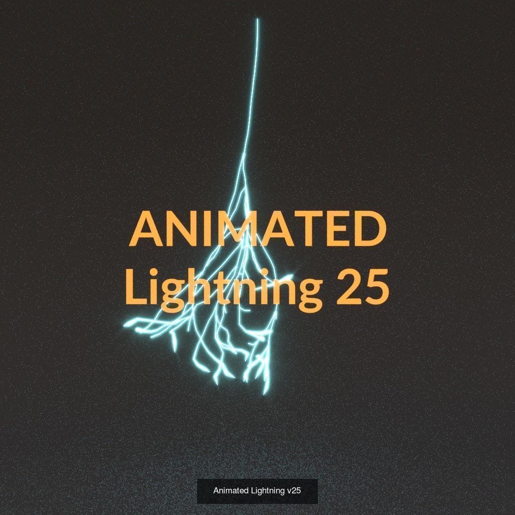 Animated Lightning PACK 25 versions 3D Model Collection_10