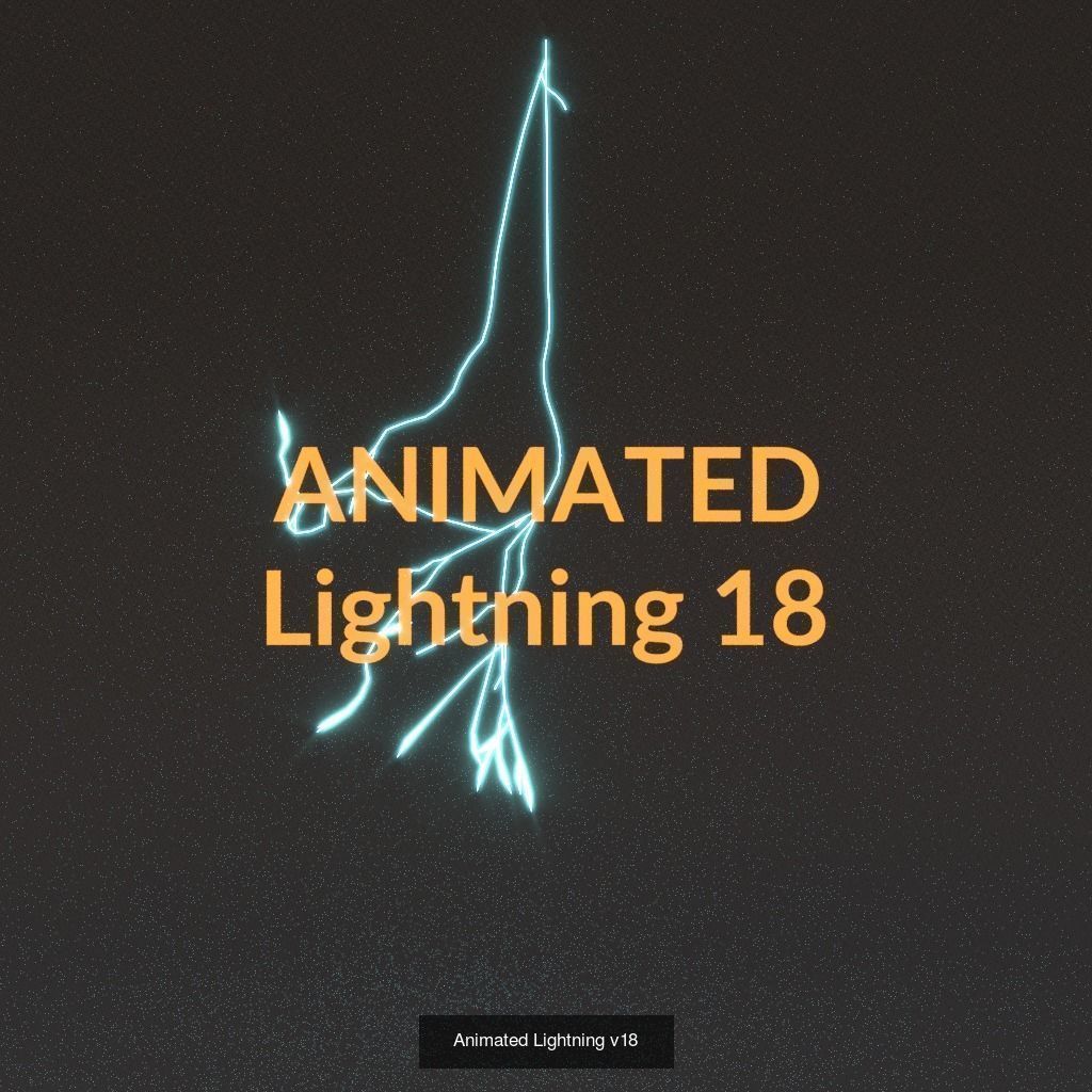Animated Lightning PACK 25 versions 3D Model Collection_18