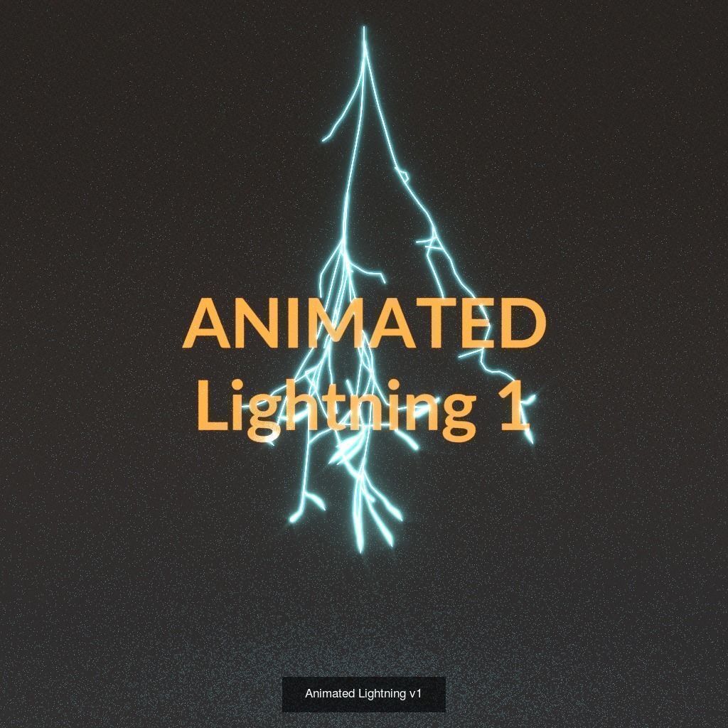 Animated Lightning PACK 25 versions 3D Model Collection_27