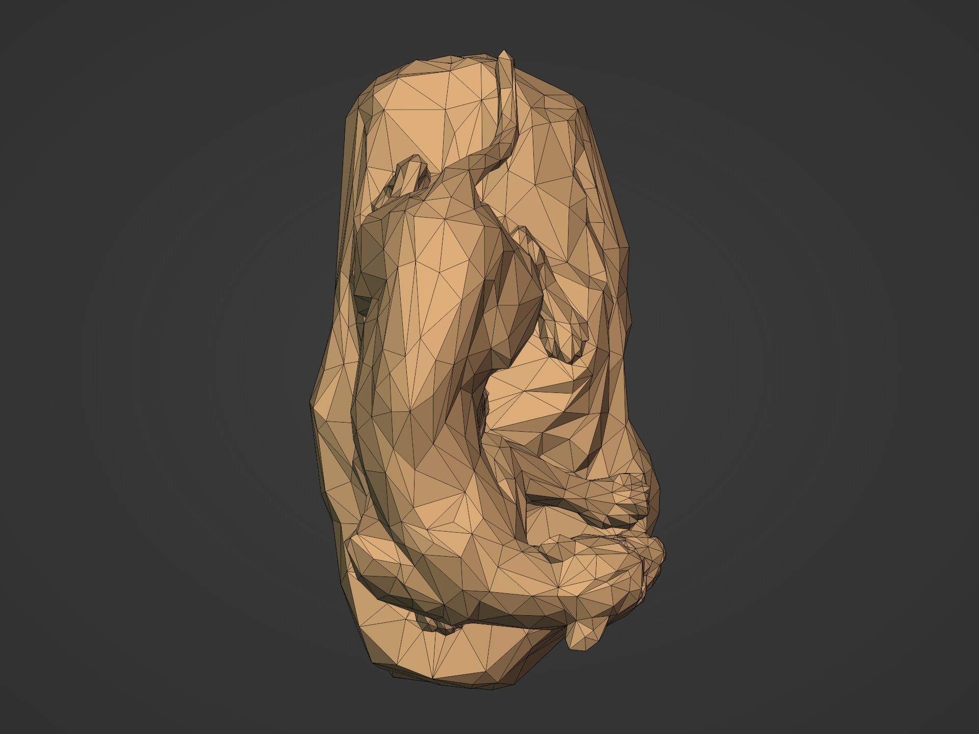 LowPoly Panther Figurine 3D model 3D printable | CGTrader