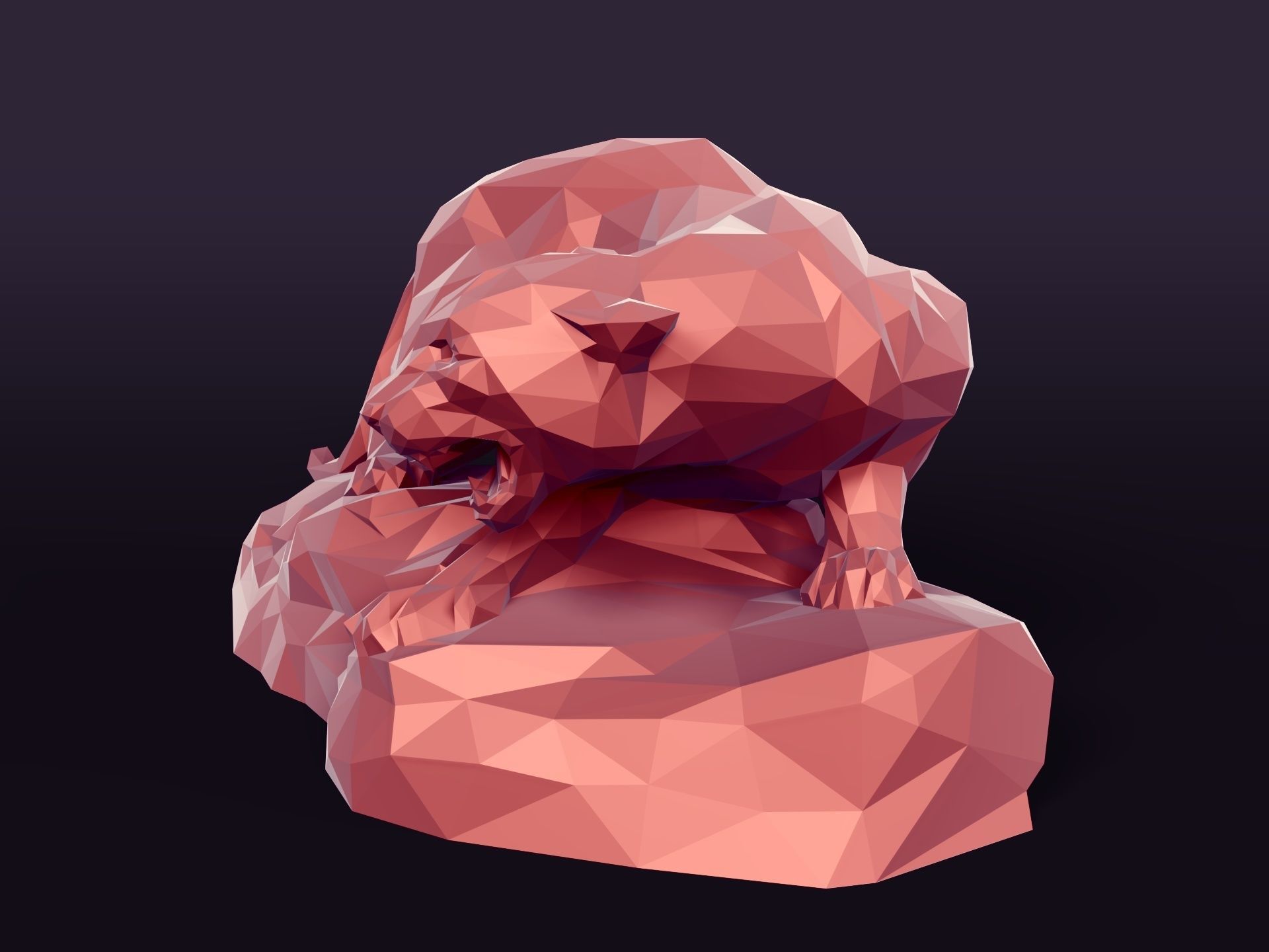 LowPoly Panther Figurine 3D model 3D printable | CGTrader