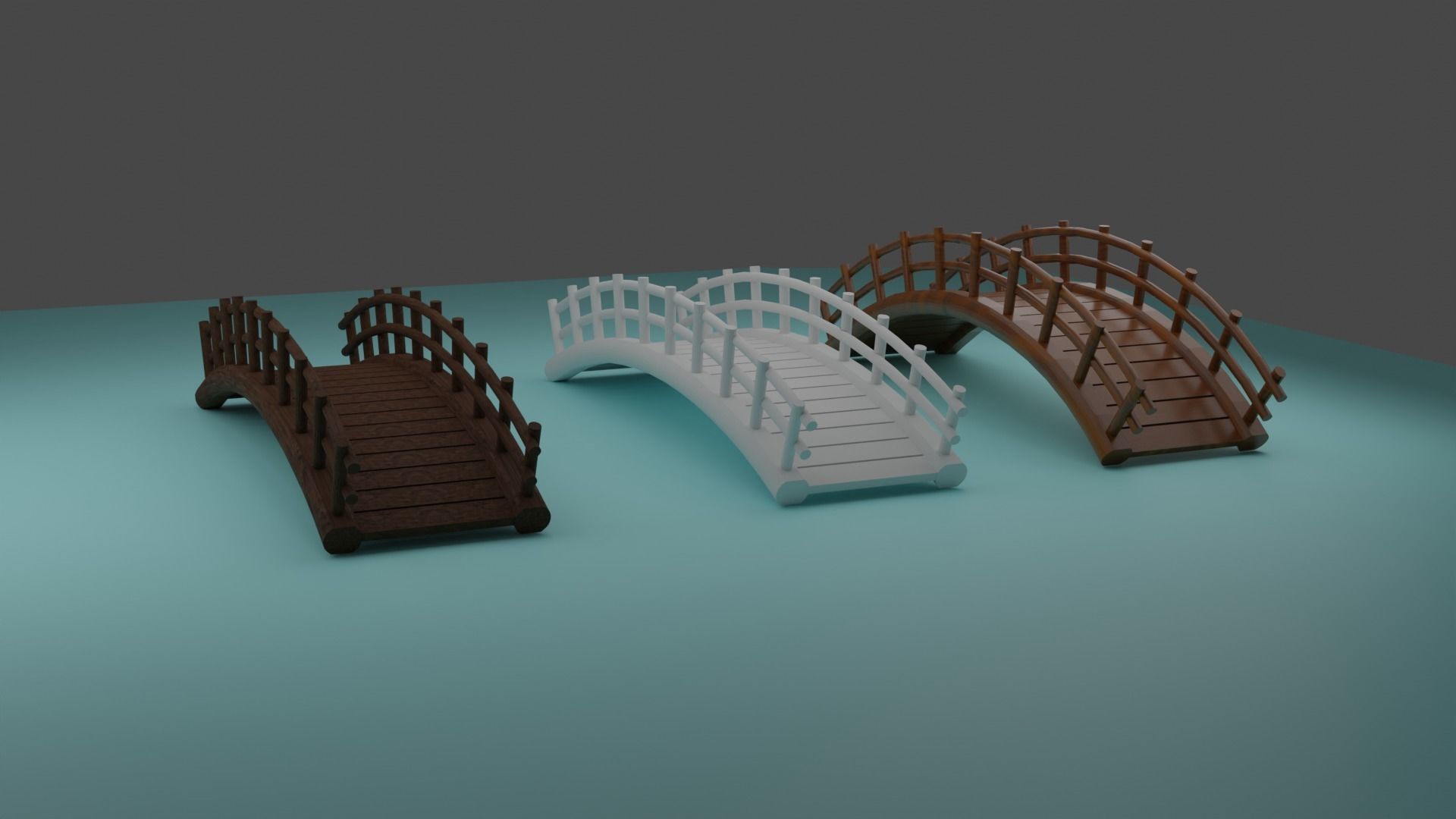 3D Bridge Model wooden Free low-poly 3D model_5