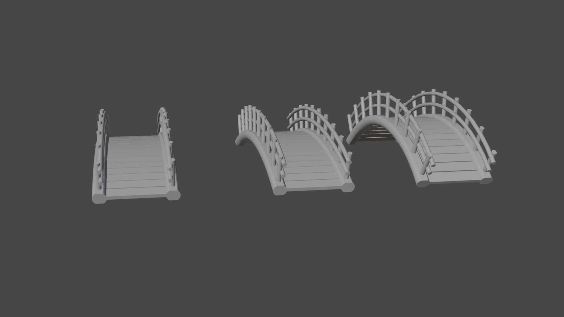 3D Bridge Model wooden Free low-poly 3D model_4