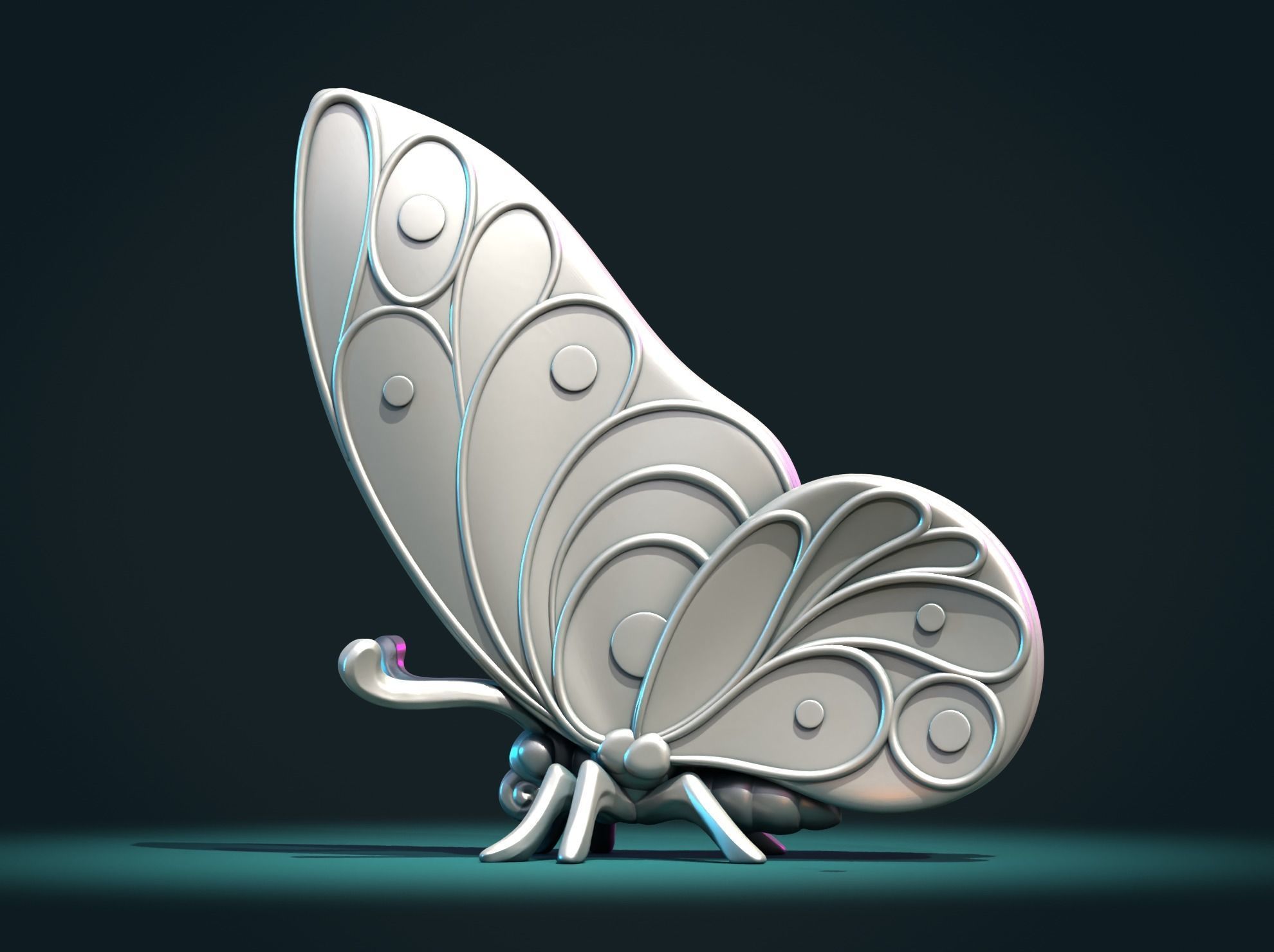 Butterfly Y 3D print model_2