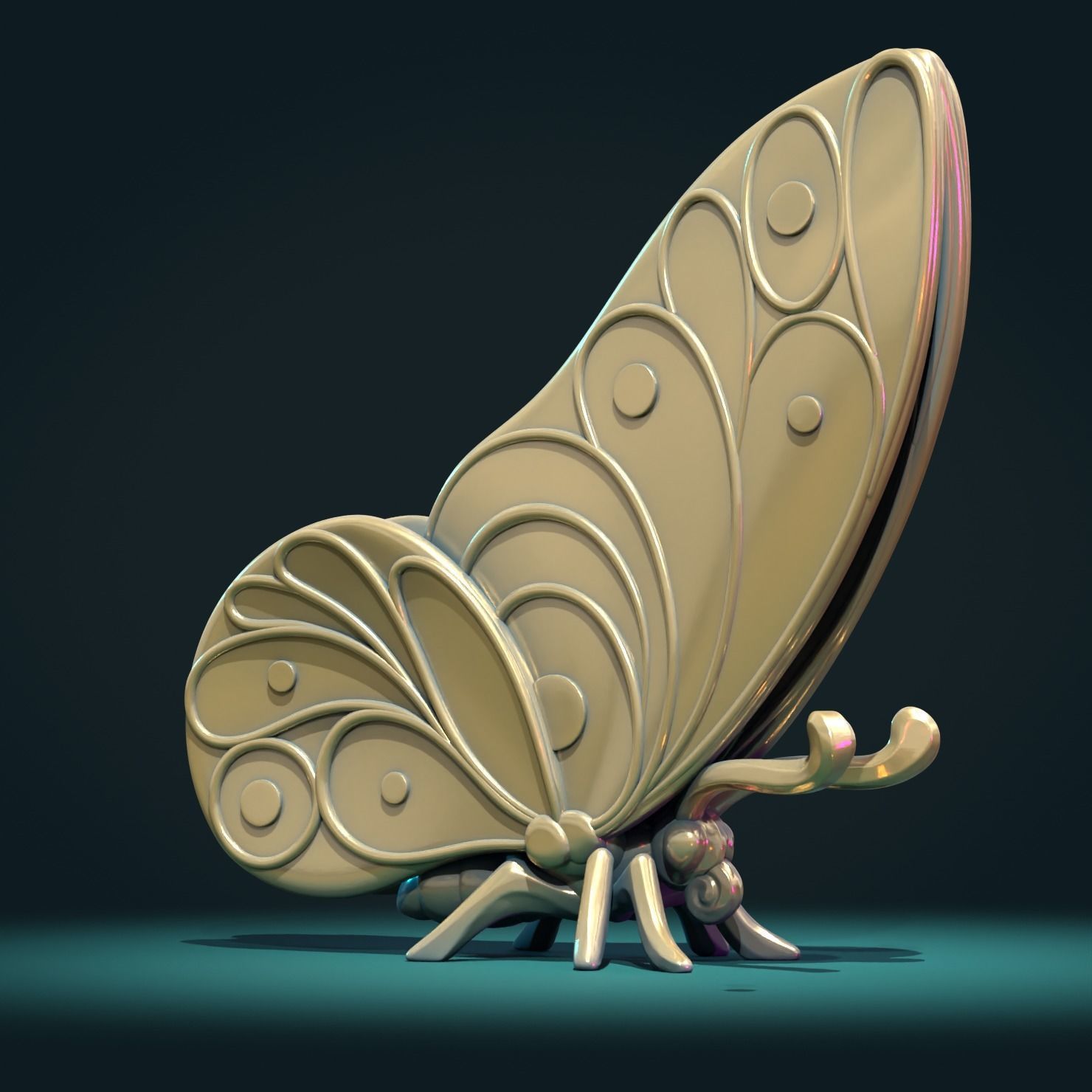 Butterfly Y 3D print model_12