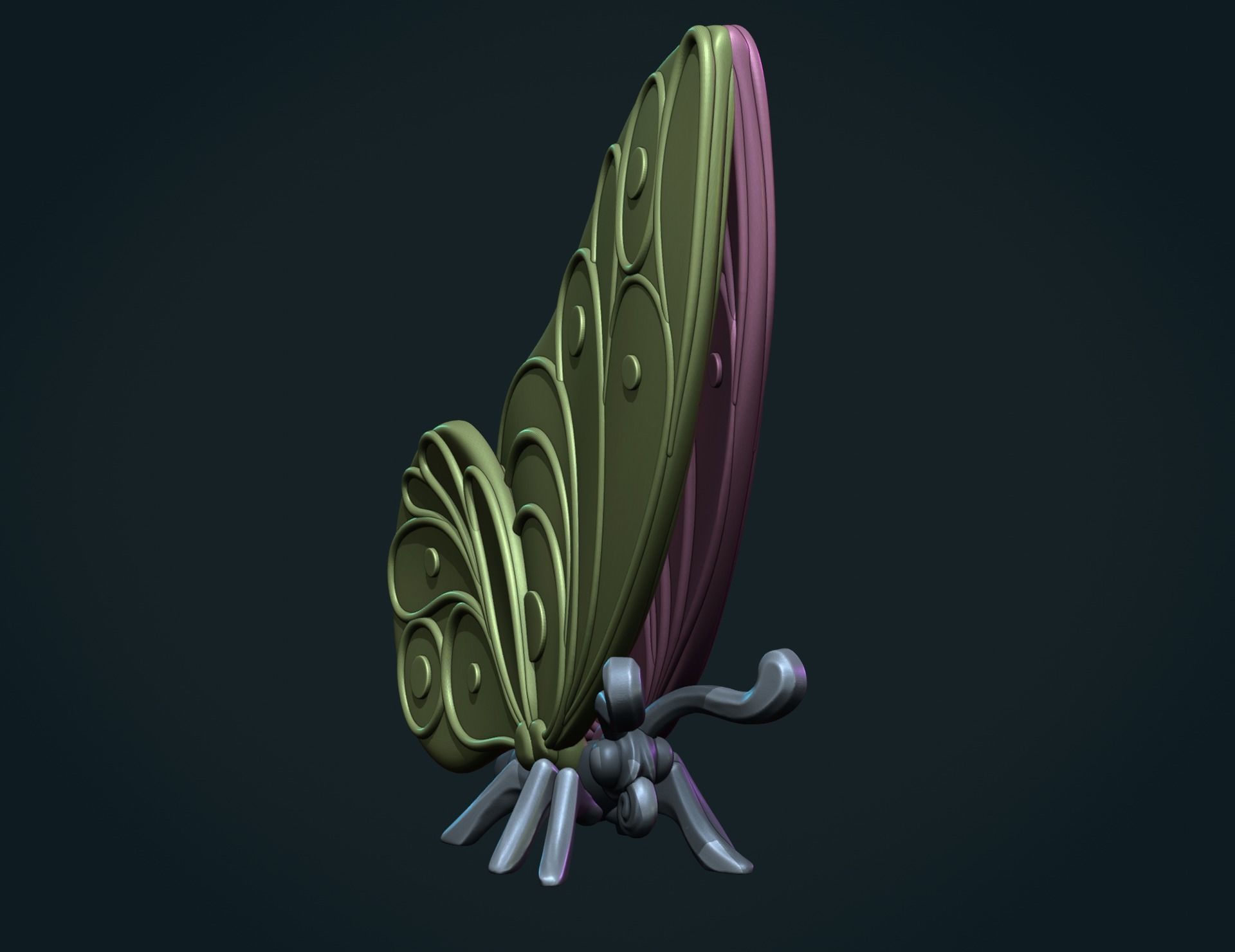 Butterfly Y 3D print model_7