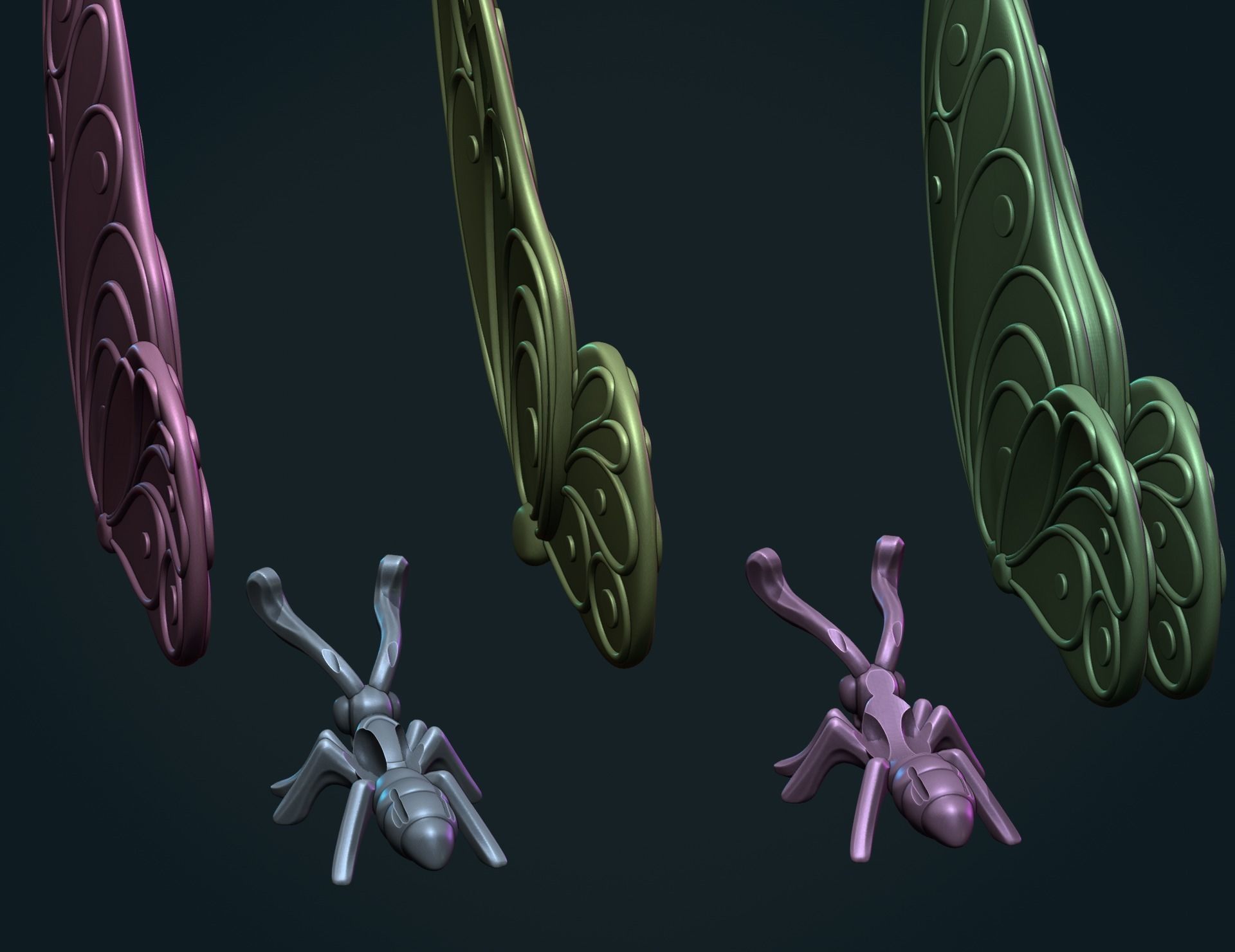 Butterfly Y 3D print model_9