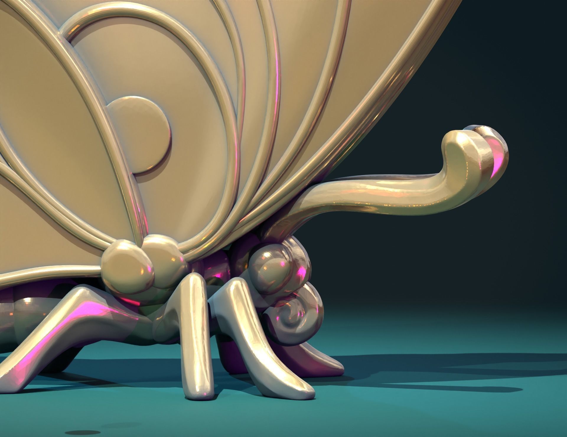 Butterfly Y 3D print model_5