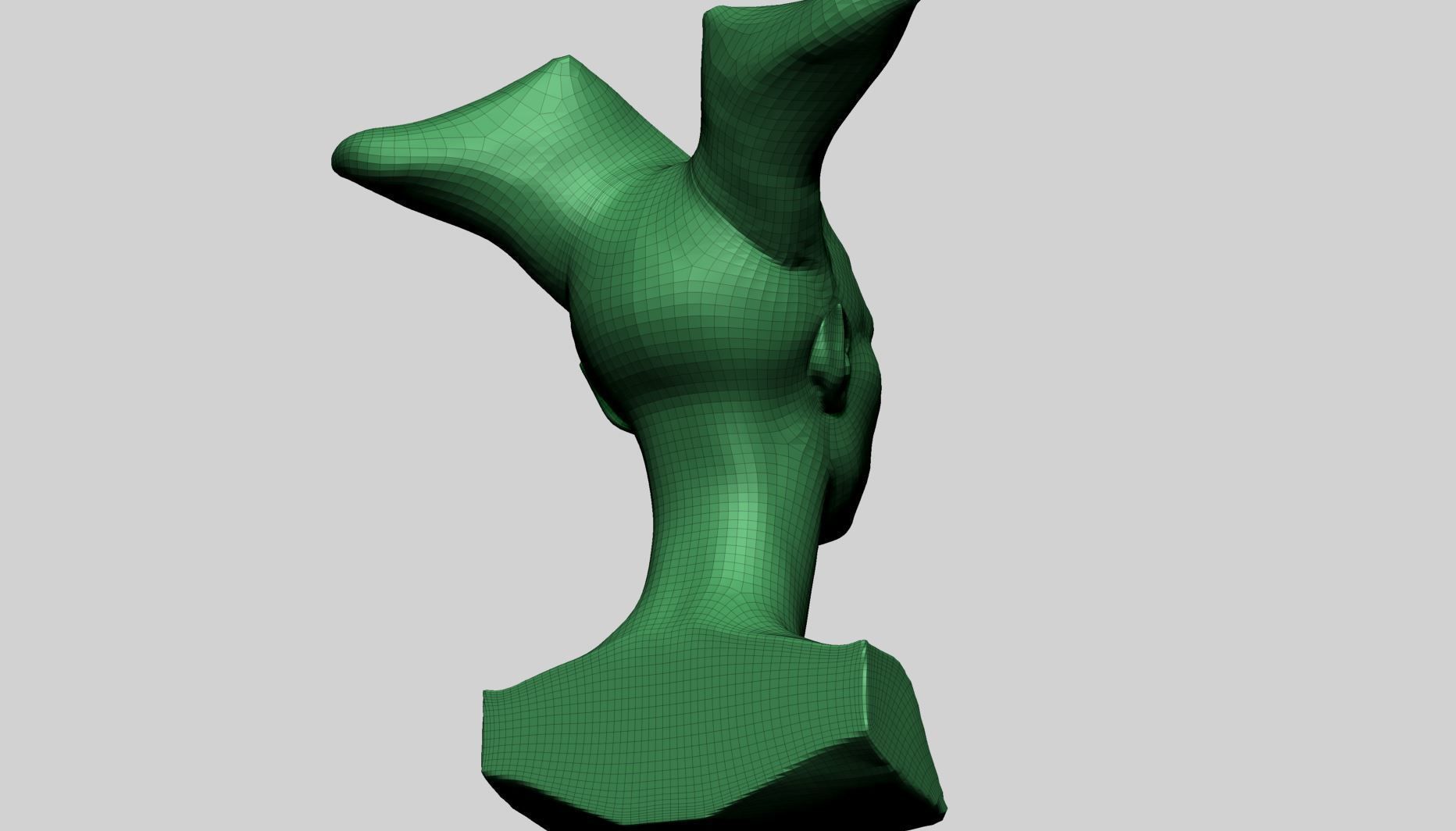 Fantasy Female Head K 3D model_11