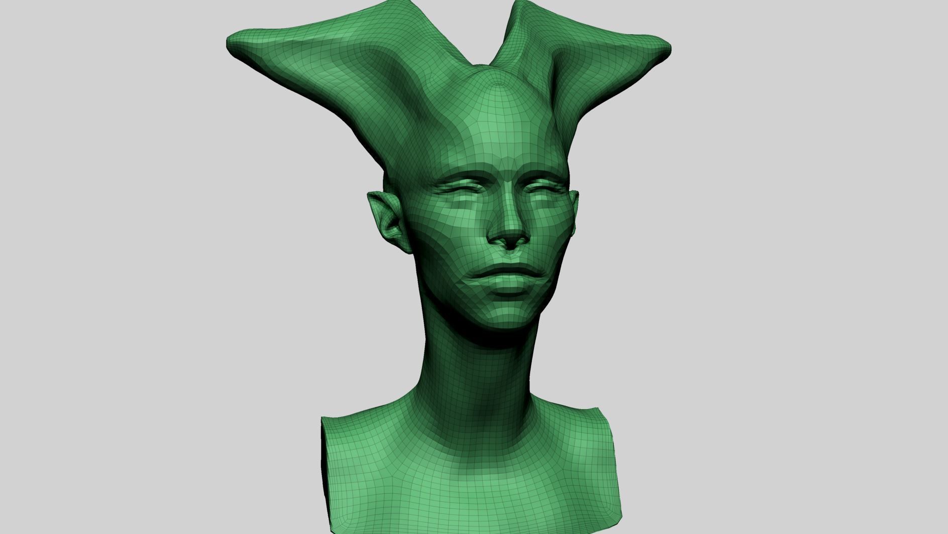 Fantasy Female Head K 3D model_10