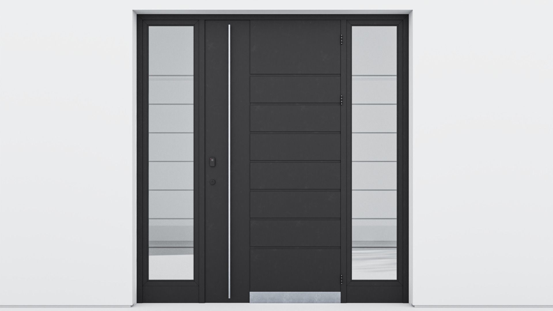 Aluminium door 36 3D model_1