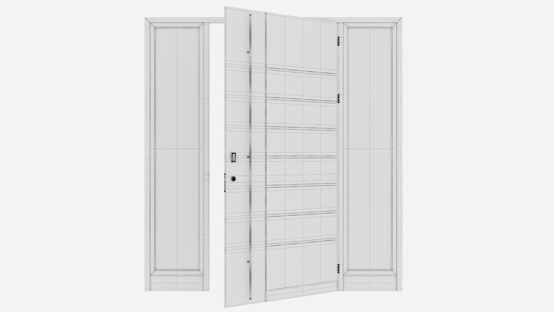 Aluminium door 36 3D model_6