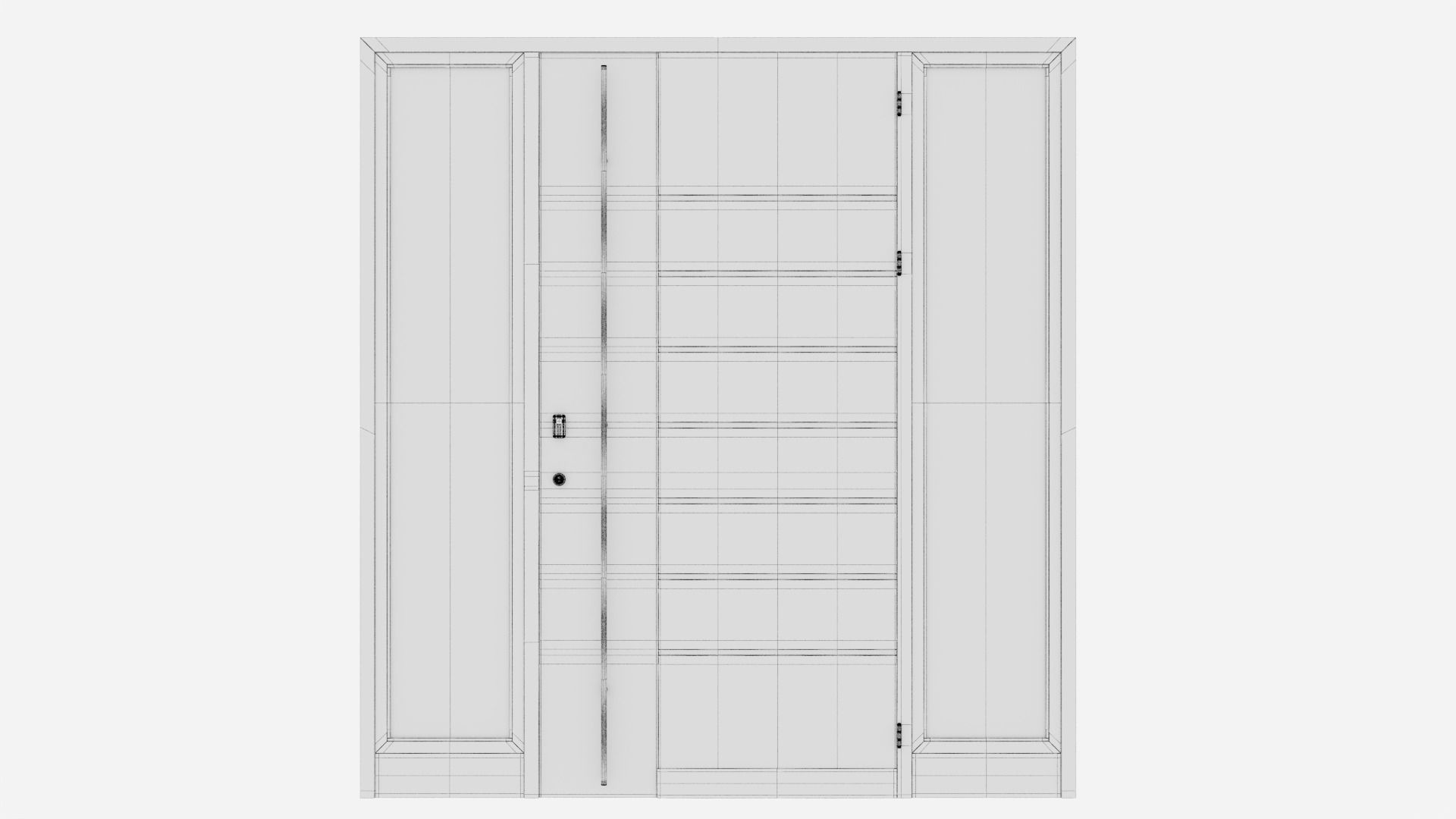 Aluminium door 36 3D model_5