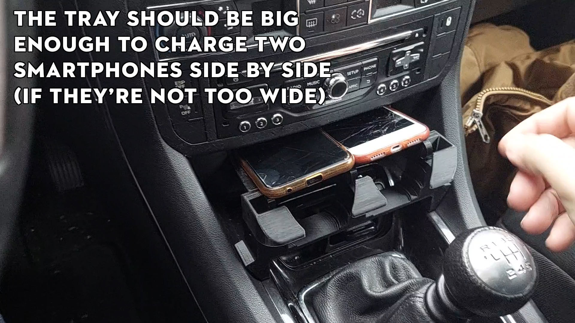 Double Cupholder-Phoneholder for Citroen C5 X7 3D print model_27