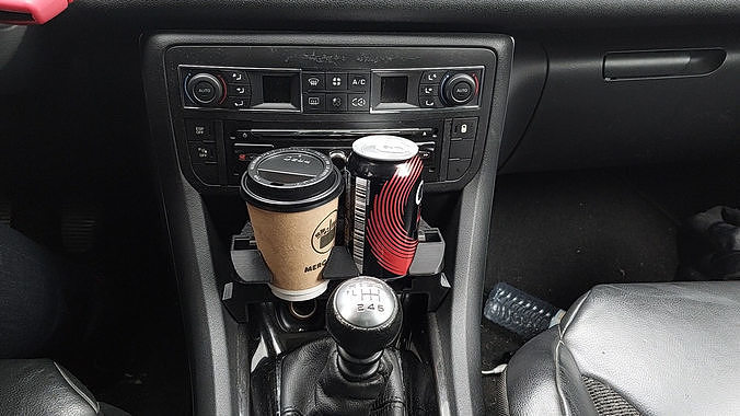 Double Cupholder-Phoneholder for Citroen C5 X7 3D print model 2