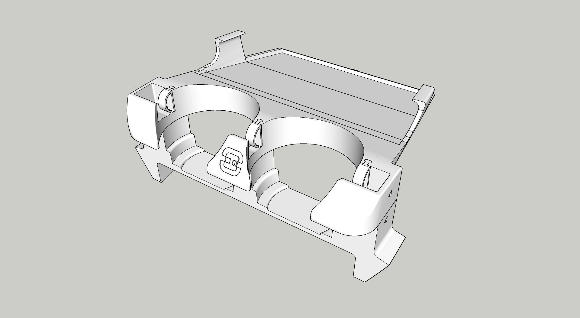 Double Cupholder-Phoneholder for Citroen C5 X7 3D print model_18