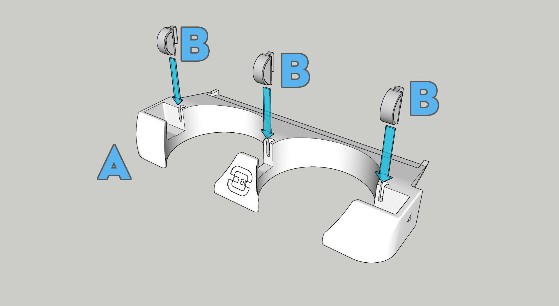 Double Cupholder-Phoneholder for Citroen C5 X7 3D print model_8