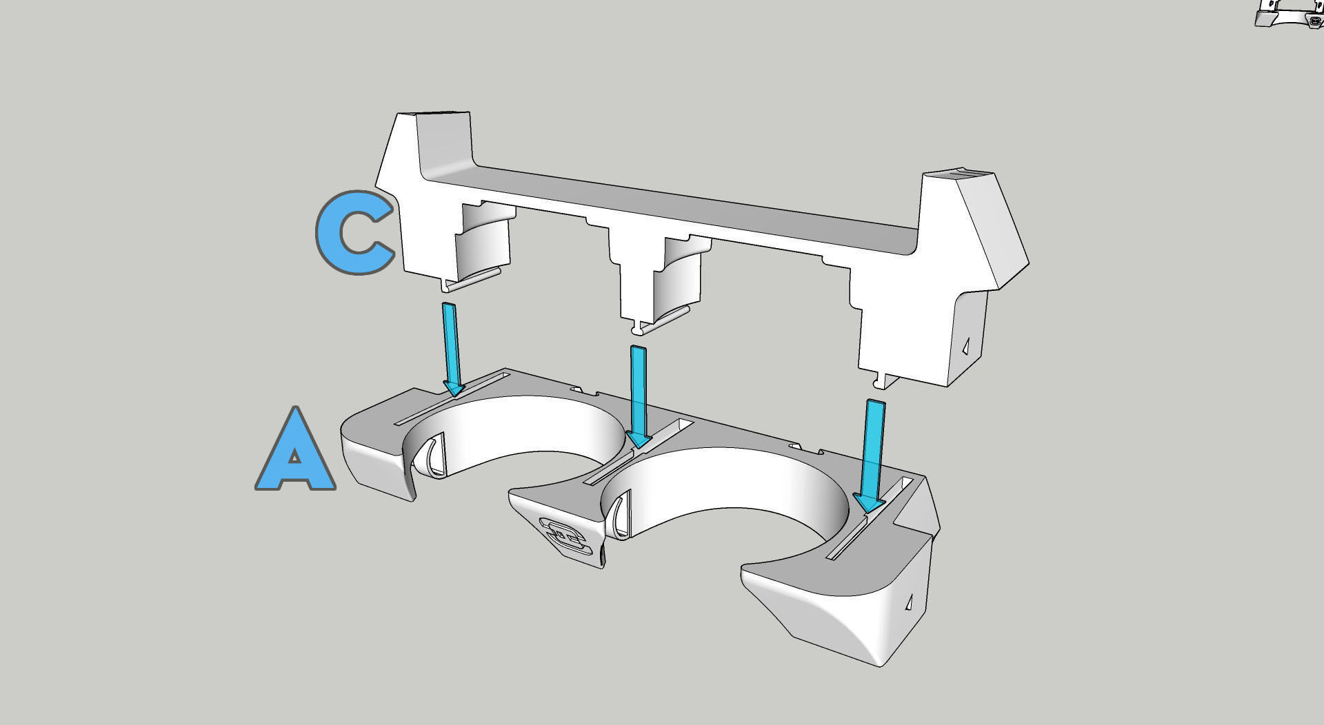 Double Cupholder-Phoneholder for Citroen C5 X7 3D print model_10