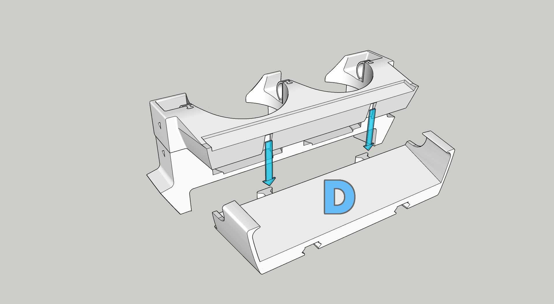 Double Cupholder-Phoneholder for Citroen C5 X7 3D print model_14