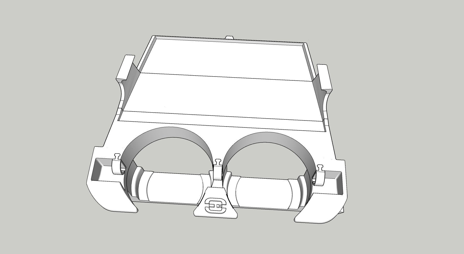 Double Cupholder-Phoneholder for Citroen C5 X7 3D print model_19