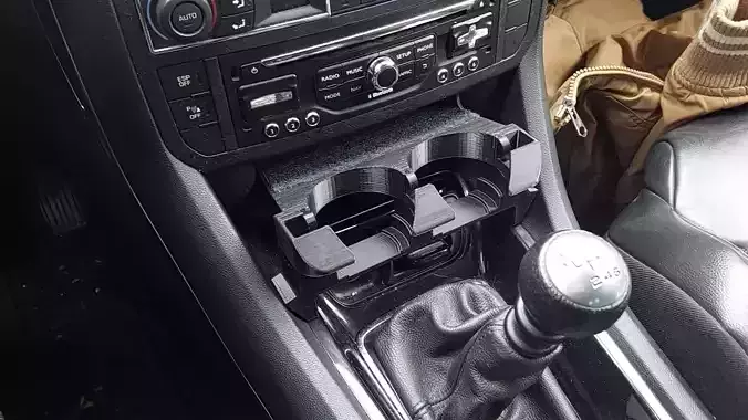 Double Cupholder-Phoneholder for Citroen C5 X7 3D print model