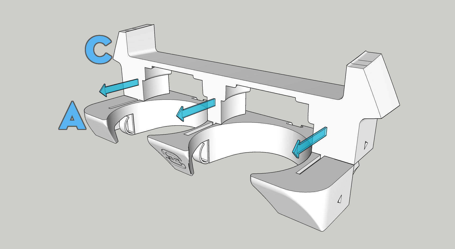 Double Cupholder-Phoneholder for Citroen C5 X7 3D print model_11