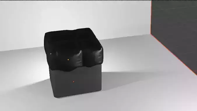 soft leather ottoman