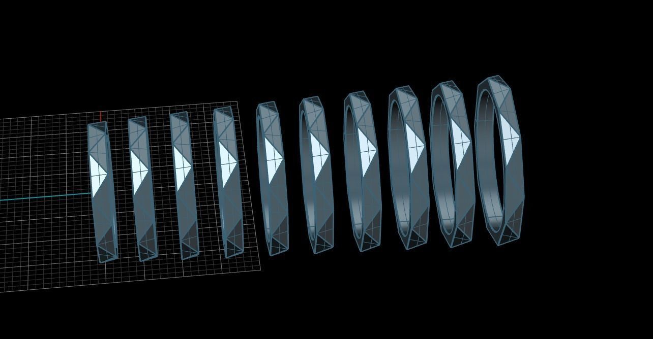 Wedding rings Laurence Signature collection All Sizes version1 3D print model_4