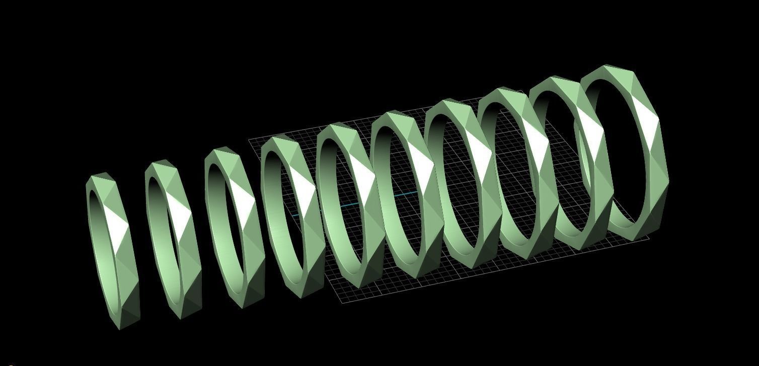 Wedding rings Laurence Signature collection All Sizes version1 3D print model_8