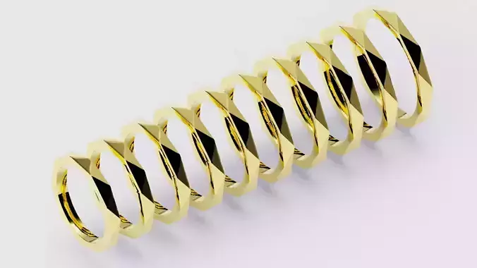 Wedding rings Laurence Signature collection All Sizes version1 3D print model