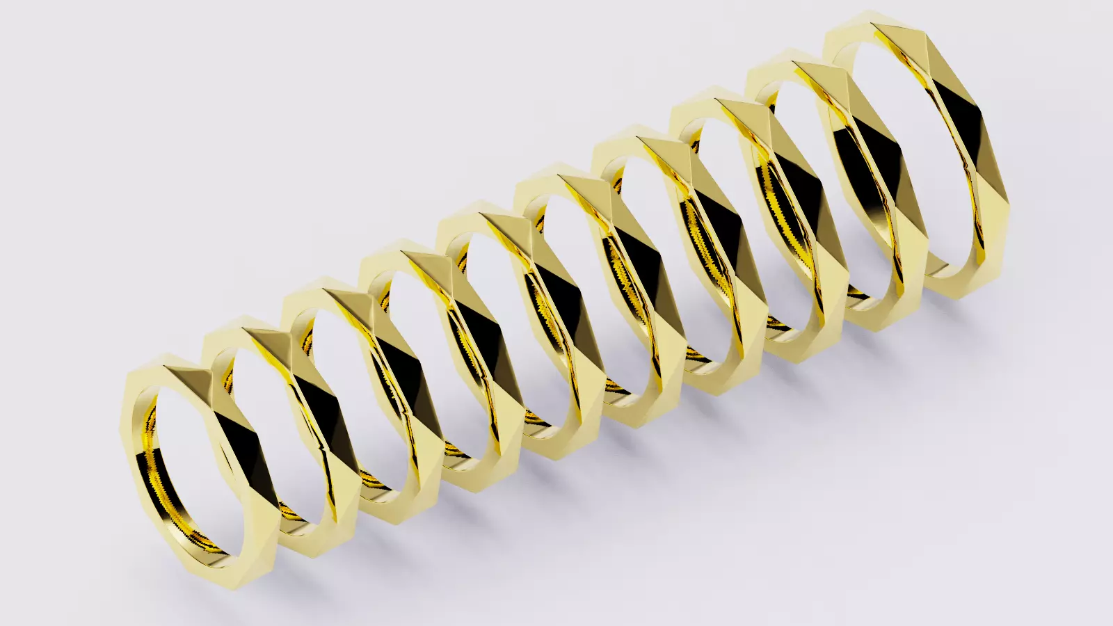 Wedding rings Laurence Signature collection All Sizes version1 3D print model_0