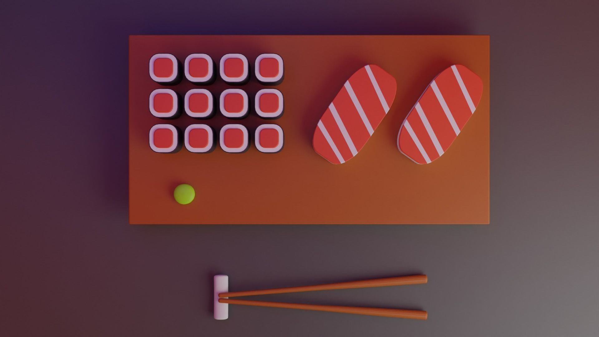 Sushi Food 3D model_3