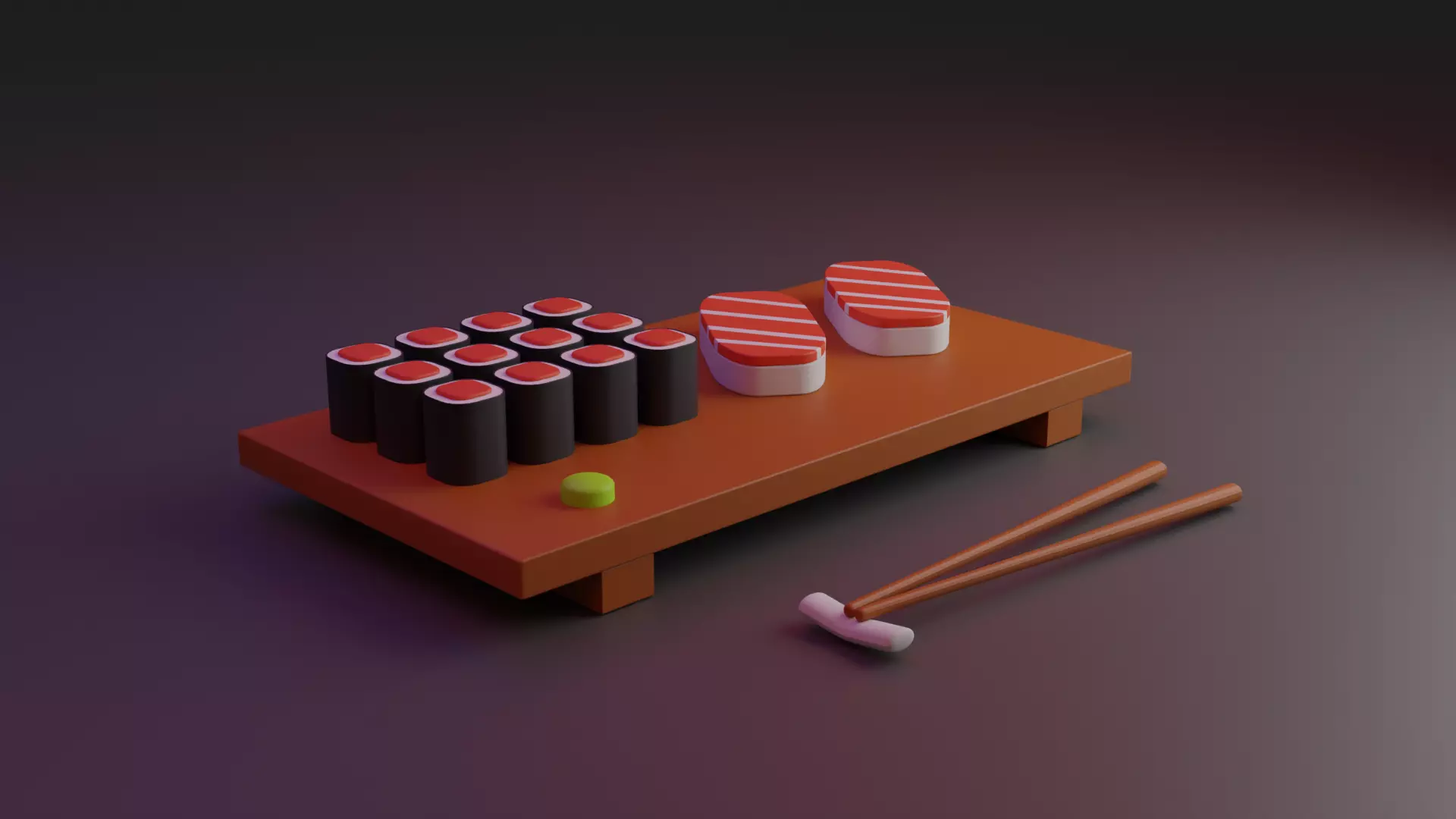 Sushi Food 3D model_0