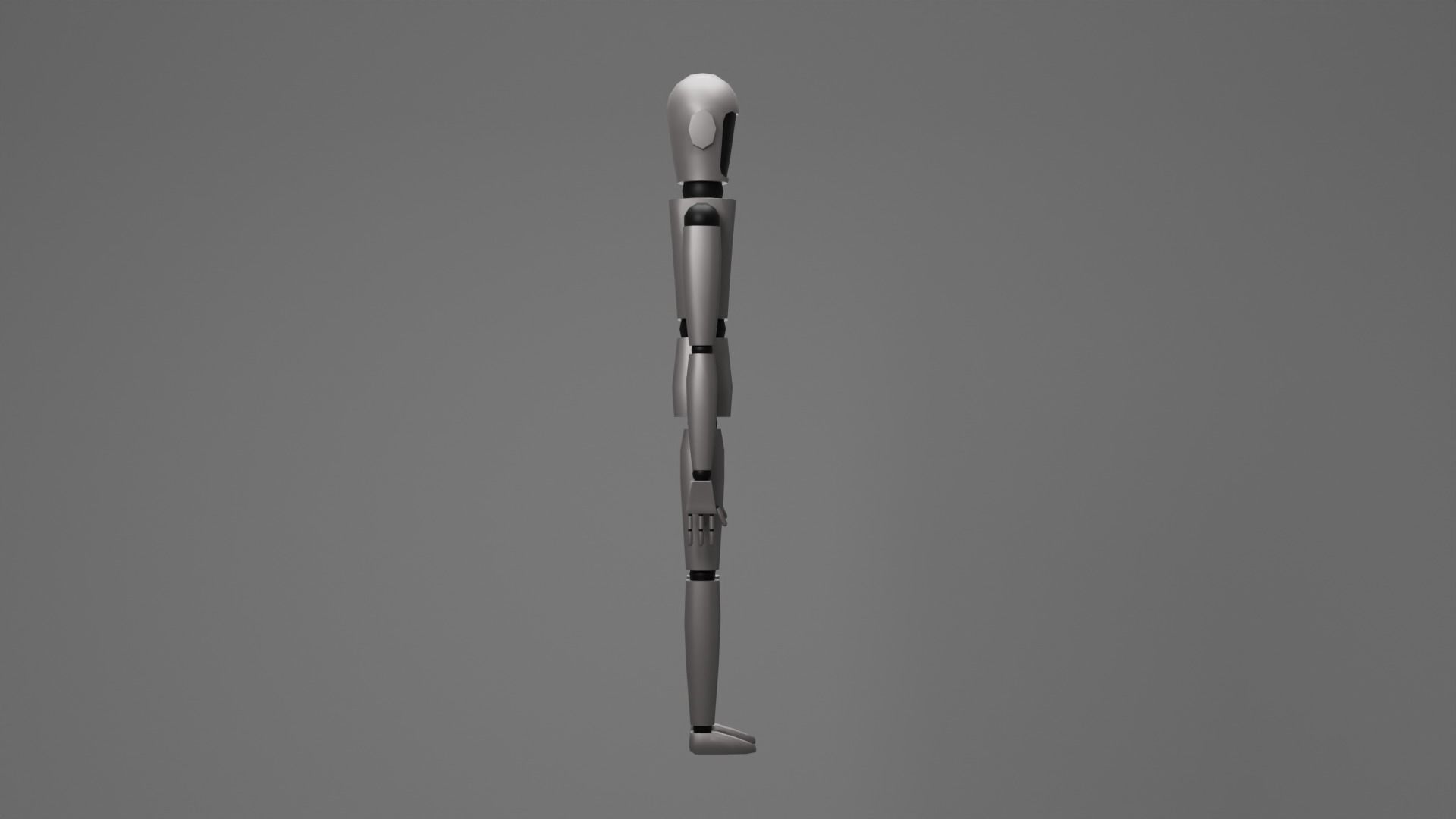 Humanoid Low-poly 3D model_4