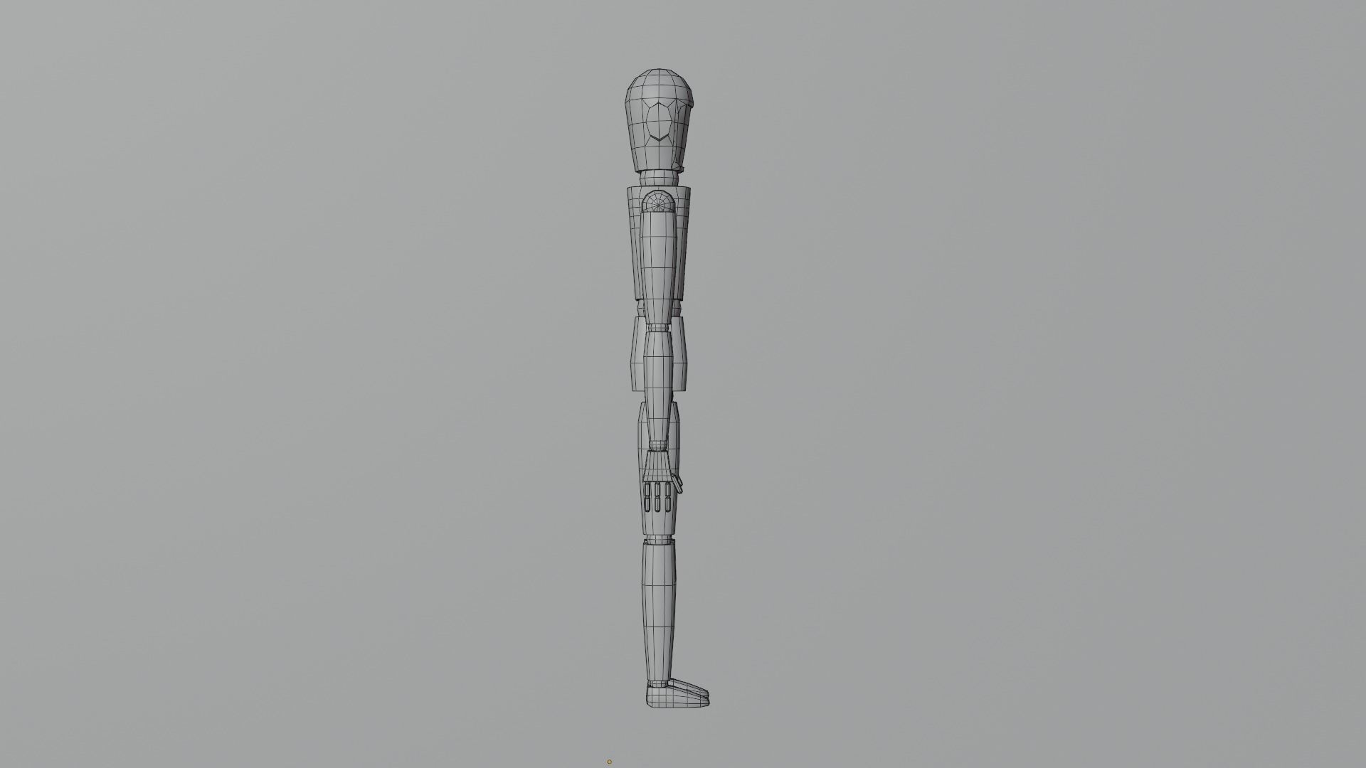 Humanoid Low-poly 3D model_5