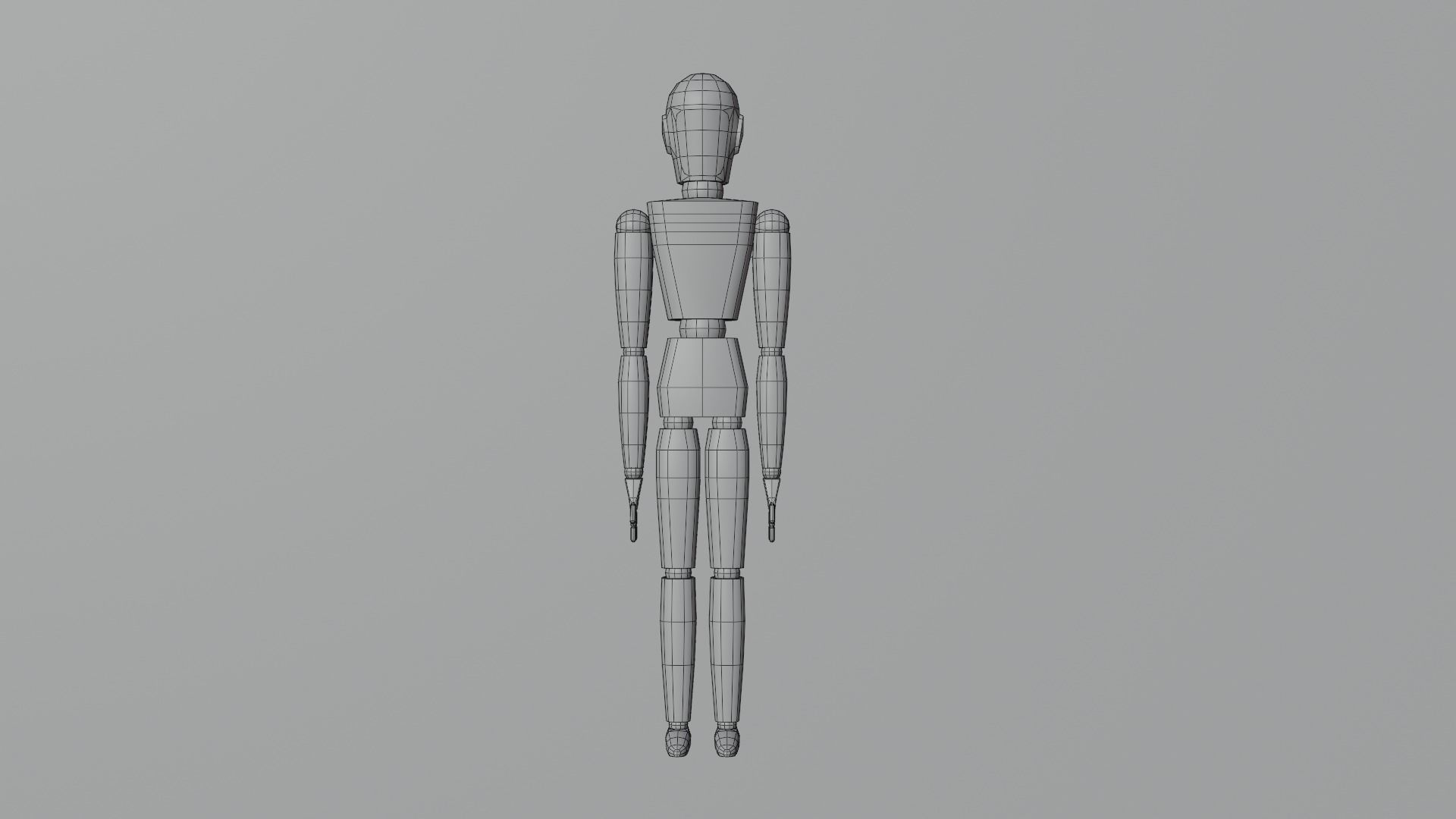 Humanoid Low-poly 3D model_3
