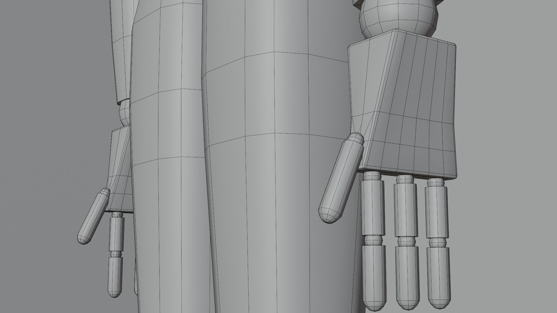 Humanoid Low-poly 3D model_12