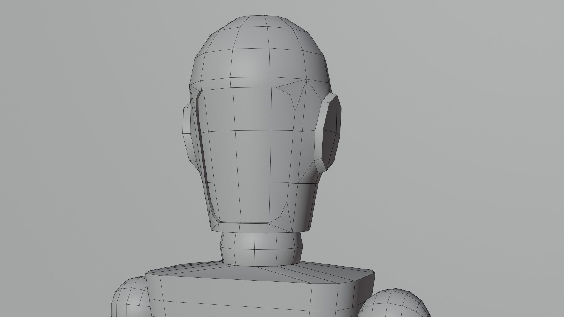 Humanoid Low-poly 3D model_10