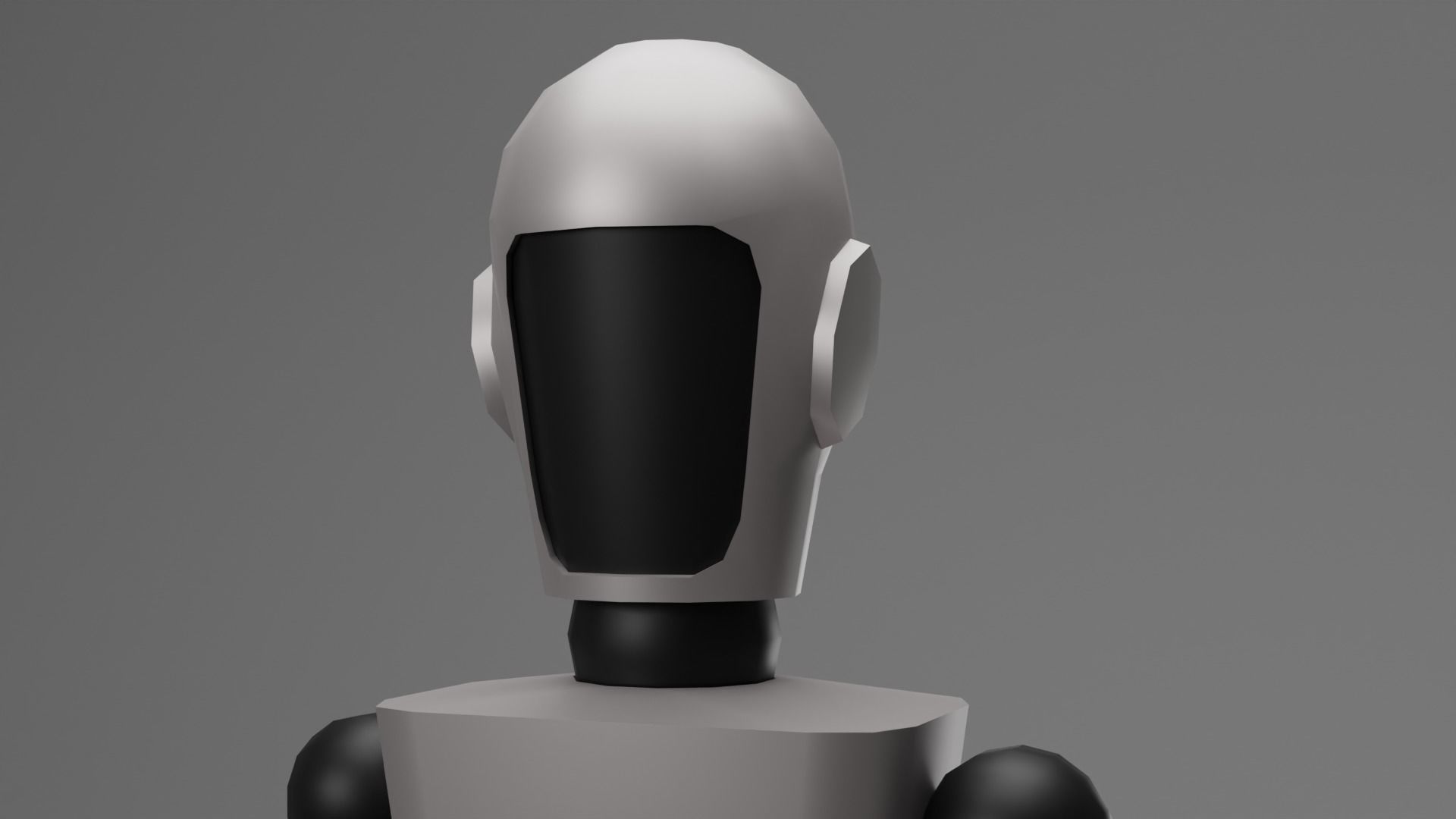 Humanoid Low-poly 3D model_9