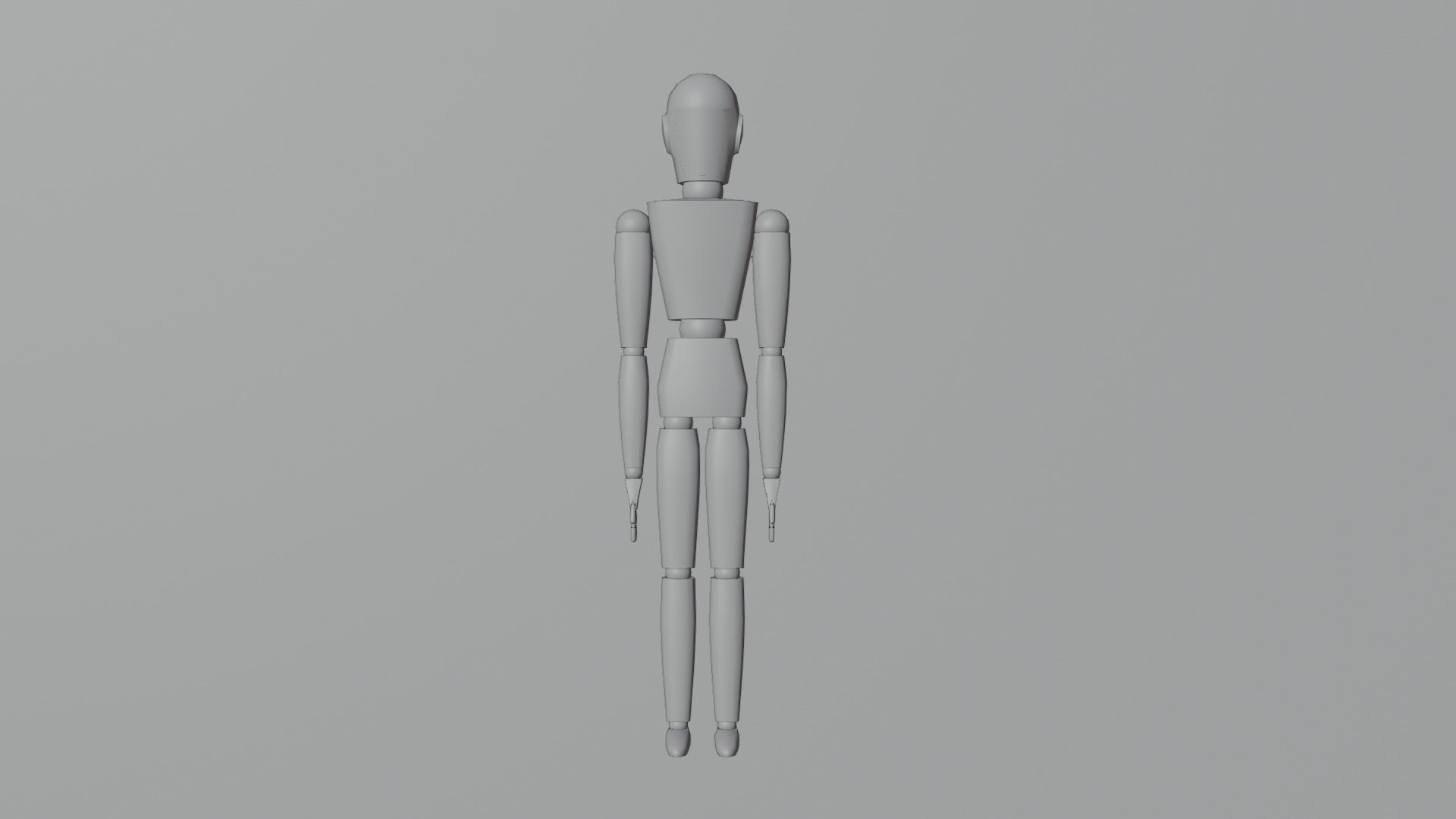 Humanoid Low-poly 3D model_2