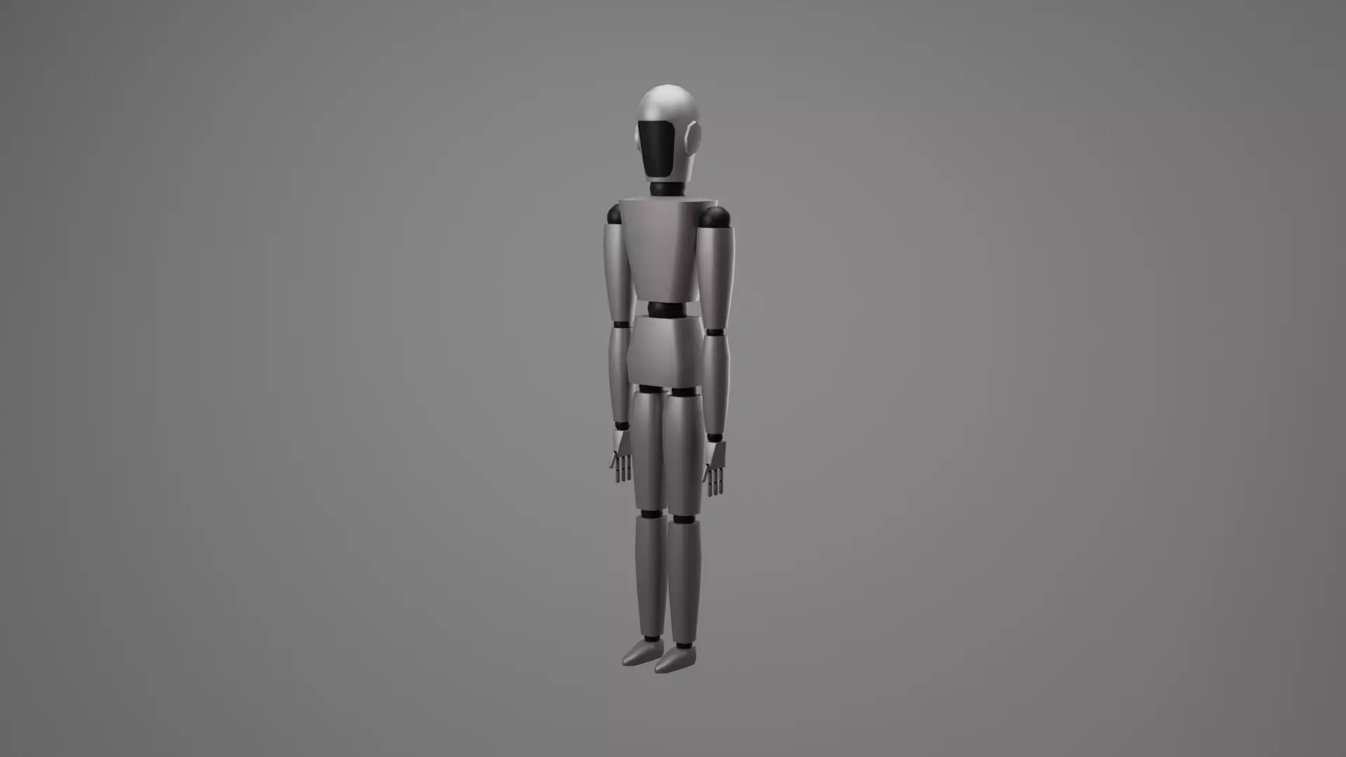 Humanoid Low-poly 3D model_0